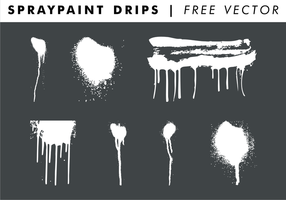 Spraypaint druppelt vrije vector