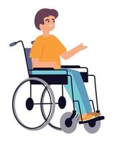 gehandicapte man in rolstoel vector