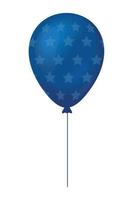 blauwe ballon met sterren vector