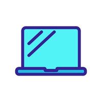 laptop pictogram vector. geïsoleerde contour symbool illustratie vector