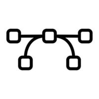 de referentiepunten van de pictogramvector. geïsoleerde contour symbool illustratie vector