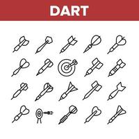 dart voor play game collectie iconen set vector