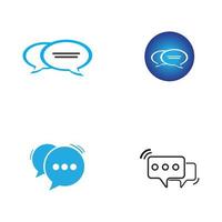 bubble chat sociale sjabloon en symbool vector