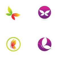 prachtige kleurrijke vlinder dier logo met vectorillustratie. vector