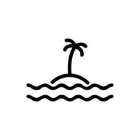 palm eiland pictogram vector. geïsoleerde contour symbool illustratie vector