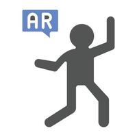 ar dansen pictogramstijl vector