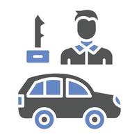 autoverkoper pictogramstijl vector