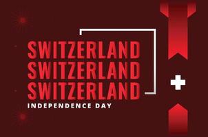 zwitserland onafhankelijkheidsdag ontwerp achtergrond voor internationaal moment vector