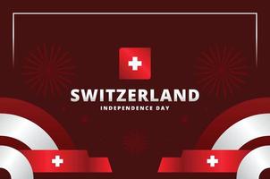 zwitserland onafhankelijkheidsdag ontwerp achtergrond voor internationaal moment vector