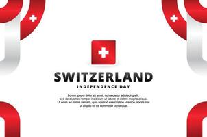 zwitserland onafhankelijkheidsdag ontwerp achtergrond voor internationaal moment vector