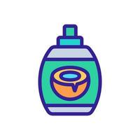 kokosnoot spray fles pictogram vector overzicht illustratie