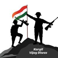 26 juli kargil vijay diwas voor kargil overwinningsdag achtergrond vector