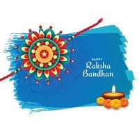 Indiase religieuze festival raksha bandhan kaart achtergrond vector