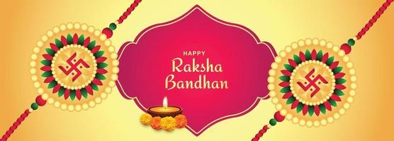 mooie viering hindoe festival raksha bandhan banner achtergrond vector