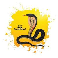 hindoe festival happy nag panchami viering kaart ontwerp vector