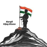 26 juli kargil vijay diwas voor kargil overwinningsdag achtergrond vector