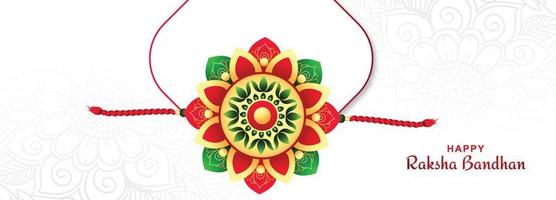 versierde rakhi voor Indiase festival raksha bandhan banner achtergrond vector