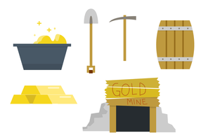 Gouden Mine Vector Set