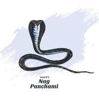 gelukkige naag panchami indian festival achtergrond vector