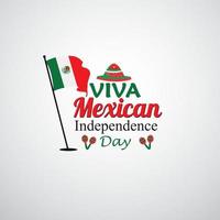 viva mexico onafhankelijkheidsdag, 16 september, wuivende Mexicaanse vlaggen en ballonnen geïsoleerd op een witte achtergrond. vectorillustratie. vector