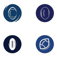 rugbybal Amerikaans voetbal pictogram vector logo sjabloon