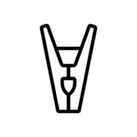 wasknijper pictogram vector. geïsoleerde contour symbool illustratie vector