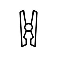 wasknijper pictogram vector. geïsoleerde contour symbool illustratie vector