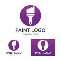 verf penseel logo en symbool vector afbeelding