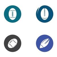 rugbybal Amerikaans voetbal pictogram vector logo sjabloon