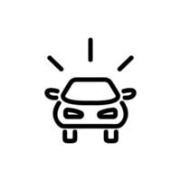 geluid van naderende auto pictogram vector overzicht illustratie