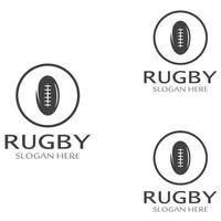 rugbybal Amerikaans voetbal pictogram vector logo sjabloon