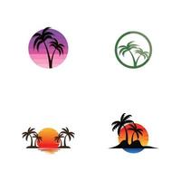 palmboom zomer logo sjabloon vector