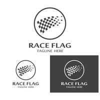 race vlag pictogram logo vector sjabloon