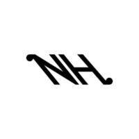 nh letter logo creatief ontwerp met vectorafbeelding vector