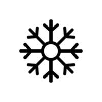 nieuwjaar sneeuwvlok pictogram vector. geïsoleerde contour symbool illustratie vector