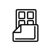 chocolade pictogram vector. geïsoleerde contour symbool illustratie vector