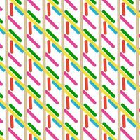 roze, gele, rode, blauwe, bruine en groene strepen op een wit background.seamless patroon, vectorillustratie vector
