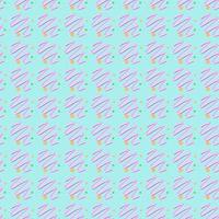 naadloze patroon kleurrijke neon roze golvende lijn kromme en blauwe achtergrond, vectorillustratie vector