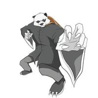 panda materiële kunst vectorillustratie vector