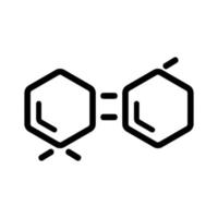 chemische formule pictogram vector. geïsoleerde contour symbool illustratie vector