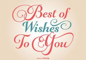 Typografische Best Wishes Illustratie vector