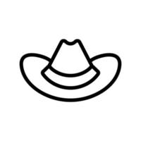 cowboyhoed pictogram vector overzicht illustratie