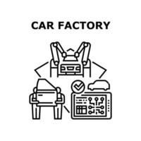 auto fabriek productie concept kleur illustratie vector