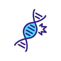 kanker dna pictogram vector. geïsoleerde contour symbool illustratie vector