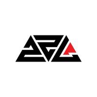 zzl driehoek letter logo ontwerp met driehoekige vorm. zzl driehoek logo ontwerp monogram. zzl driehoek vector logo sjabloon met rode kleur. zzl driehoekig logo eenvoudig, elegant en luxueus logo. zzl