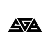 sgb driehoek brief logo ontwerp met driehoekige vorm. sgb driehoek logo ontwerp monogram. sgb driehoek vector logo sjabloon met rode kleur. sgb driehoekig logo eenvoudig, elegant en luxueus logo. sgb