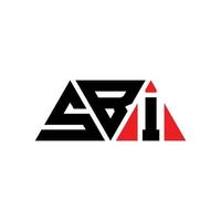 sbi driehoek brief logo ontwerp met driehoekige vorm. sbi driehoek logo ontwerp monogram. sbi driehoek vector logo sjabloon met rode kleur. sbi driehoekig logo eenvoudig, elegant en luxueus logo. sbi