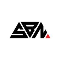 SBN driehoek brief logo ontwerp met driehoekige vorm. sbn driehoek logo ontwerp monogram. SBN driehoek vector logo sjabloon met rode kleur. sbn driehoekig logo eenvoudig, elegant en luxueus logo. sbn