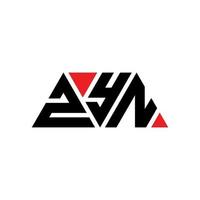 zyn driehoek brief logo ontwerp met driehoekige vorm. zyn driehoek logo ontwerp monogram. zyn driehoek vector logo sjabloon met rode kleur. zyn driehoekig logo eenvoudig, elegant en luxueus logo. zyn