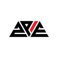 zpe driehoek brief logo ontwerp met driehoekige vorm. zpe driehoek logo ontwerp monogram. zpe driehoek vector logo sjabloon met rode kleur. zpe driehoekig logo eenvoudig, elegant en luxueus logo. zpe